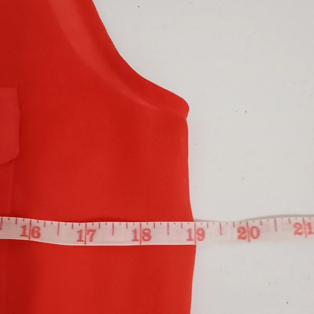 Paper Doll Orange Sleeveless High Low Maxi Dress Size L Button Front - Picture 8 of 11